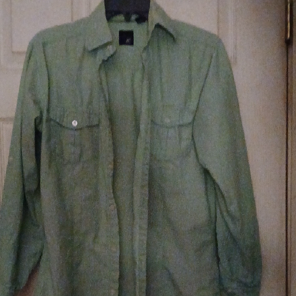 Green Button-Up Shirt